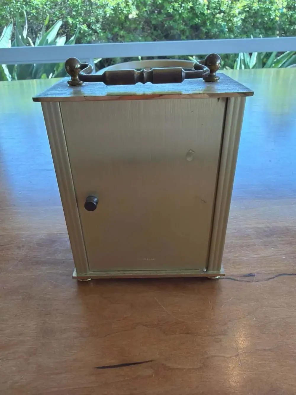 Staiger West Germany Brass Quartz Carriage Clock with Roman Numerals